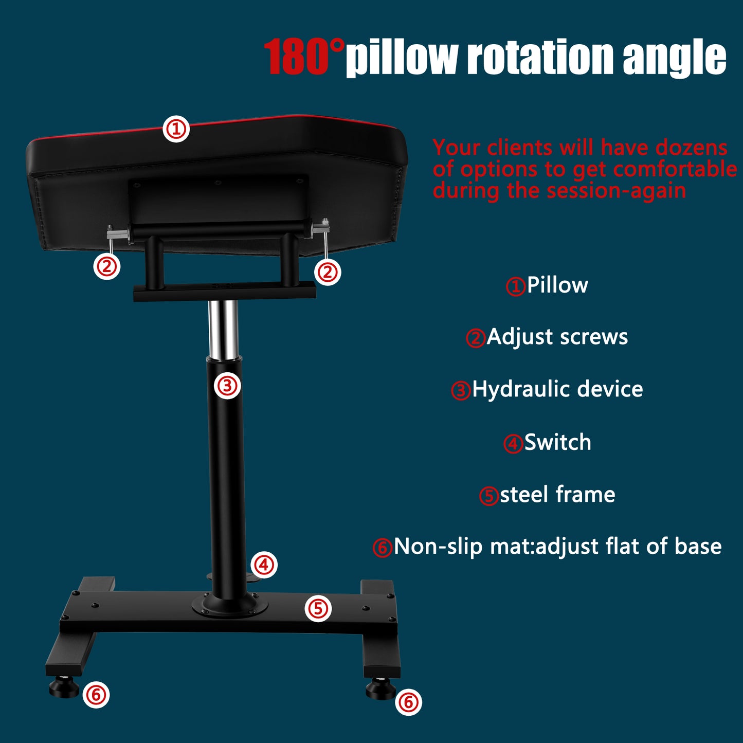 POARMEEY Tattoo Arm Rest XXL Size Adjustable Height by Hydraulic Device(TAH1004)