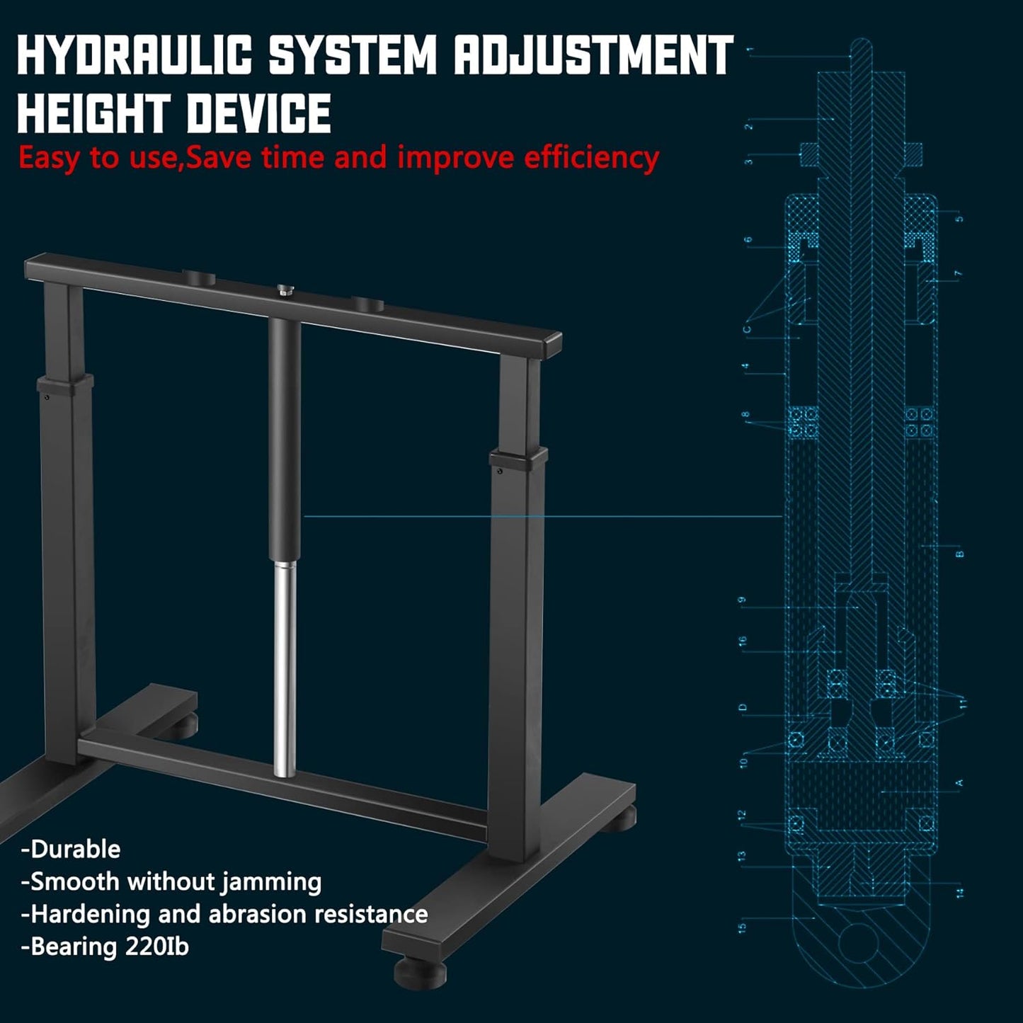 Poarmeey Tattoo Arm rest XXL Stand hydraulic System to Adjust the Height( LTM1001)